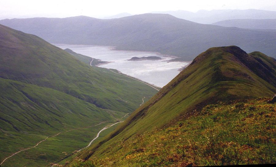 Loch Cluanie and Am Bathach in North Glen Shiel