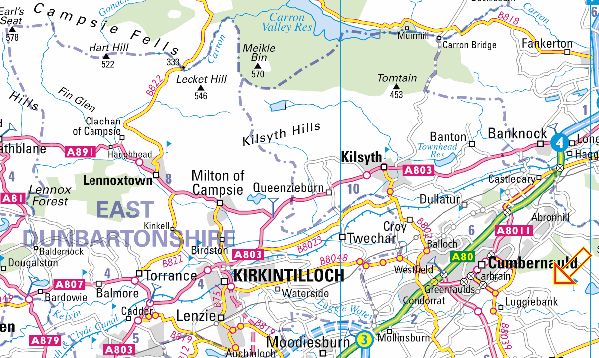 Location Map for Palacerigg Country Park