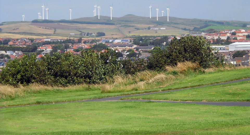 Ardrossan windfarm from Castle Hill