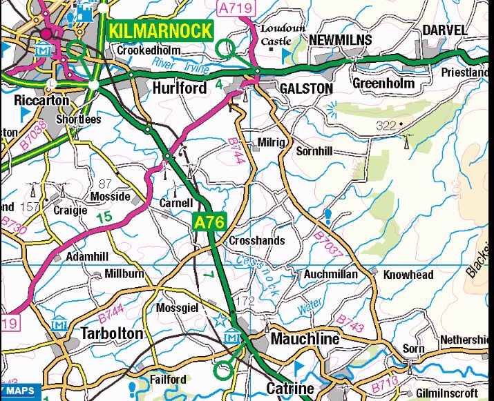 Location Map of Galston