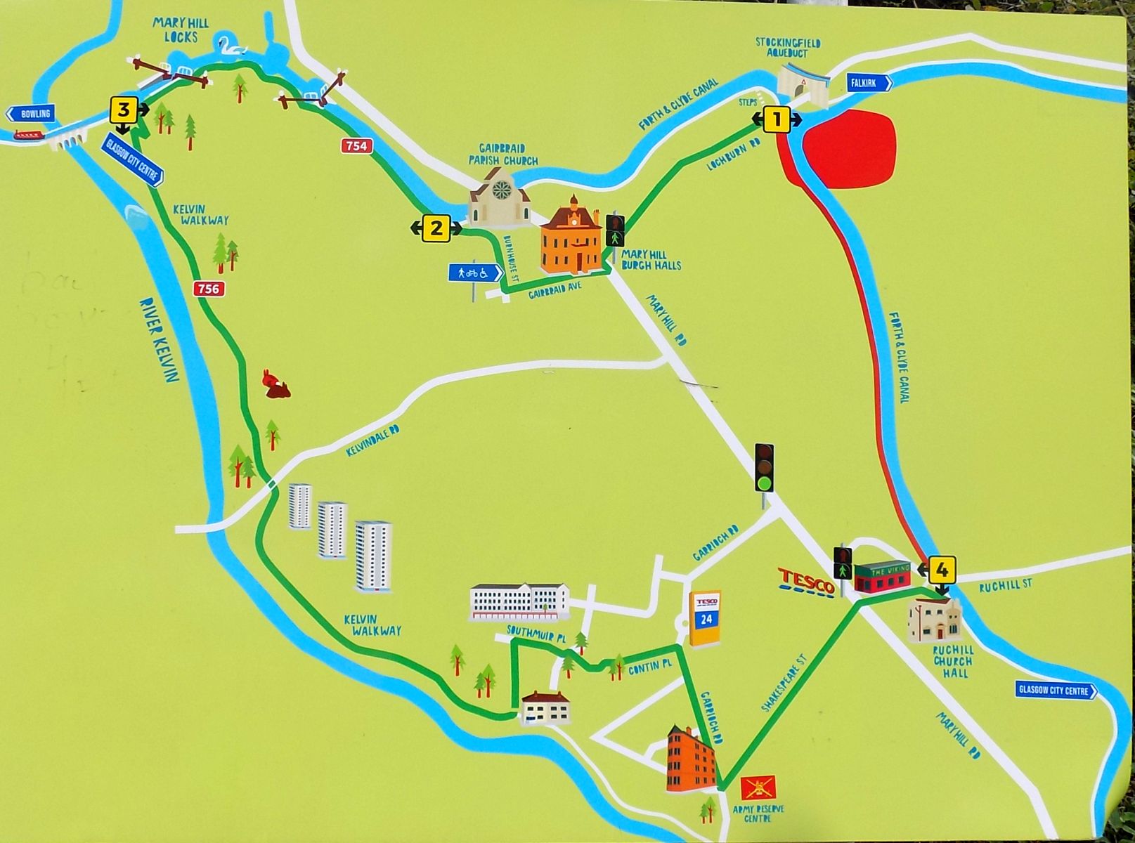 Map of Stockingfield Junction