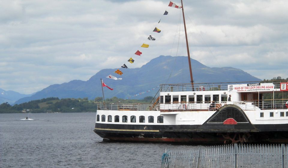 Ben Lomond and "Maid of the Loch" at Balloch on Loch Lomond