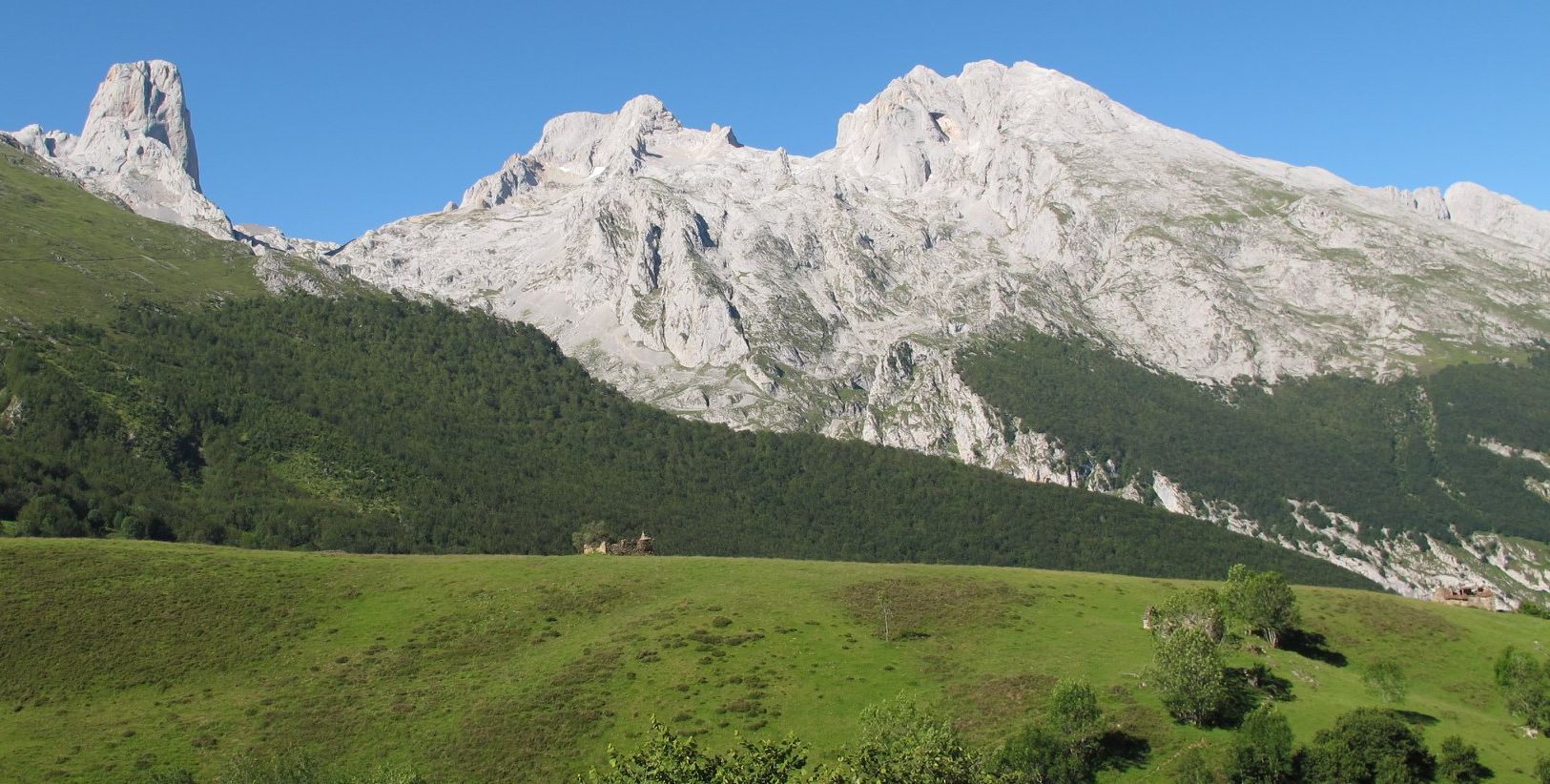 High alpine meadows on approach to Naranjo de Bulnes in the Picos de Europa