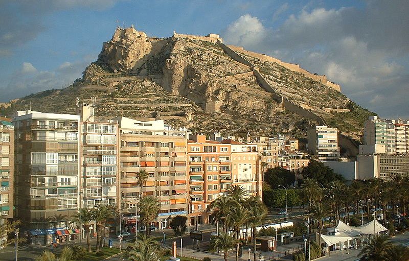 Santa Barbara Castle above Alicante on the Costa Blanca in Spain