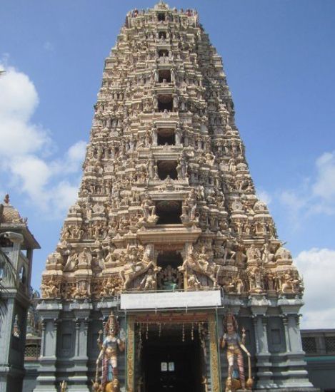 Stupa on Hindu Temple near Kandy