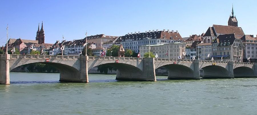 City of Basle on the River Rhine