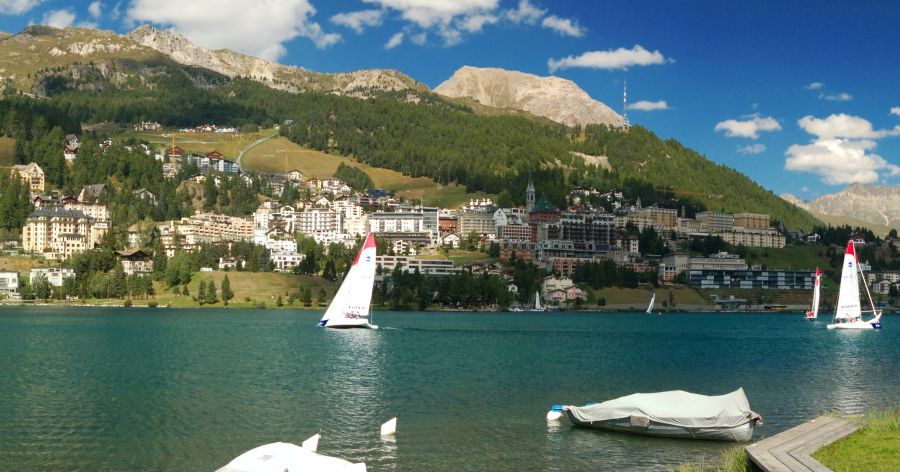 St. Moritz in the Engadine Valley of Switzerland