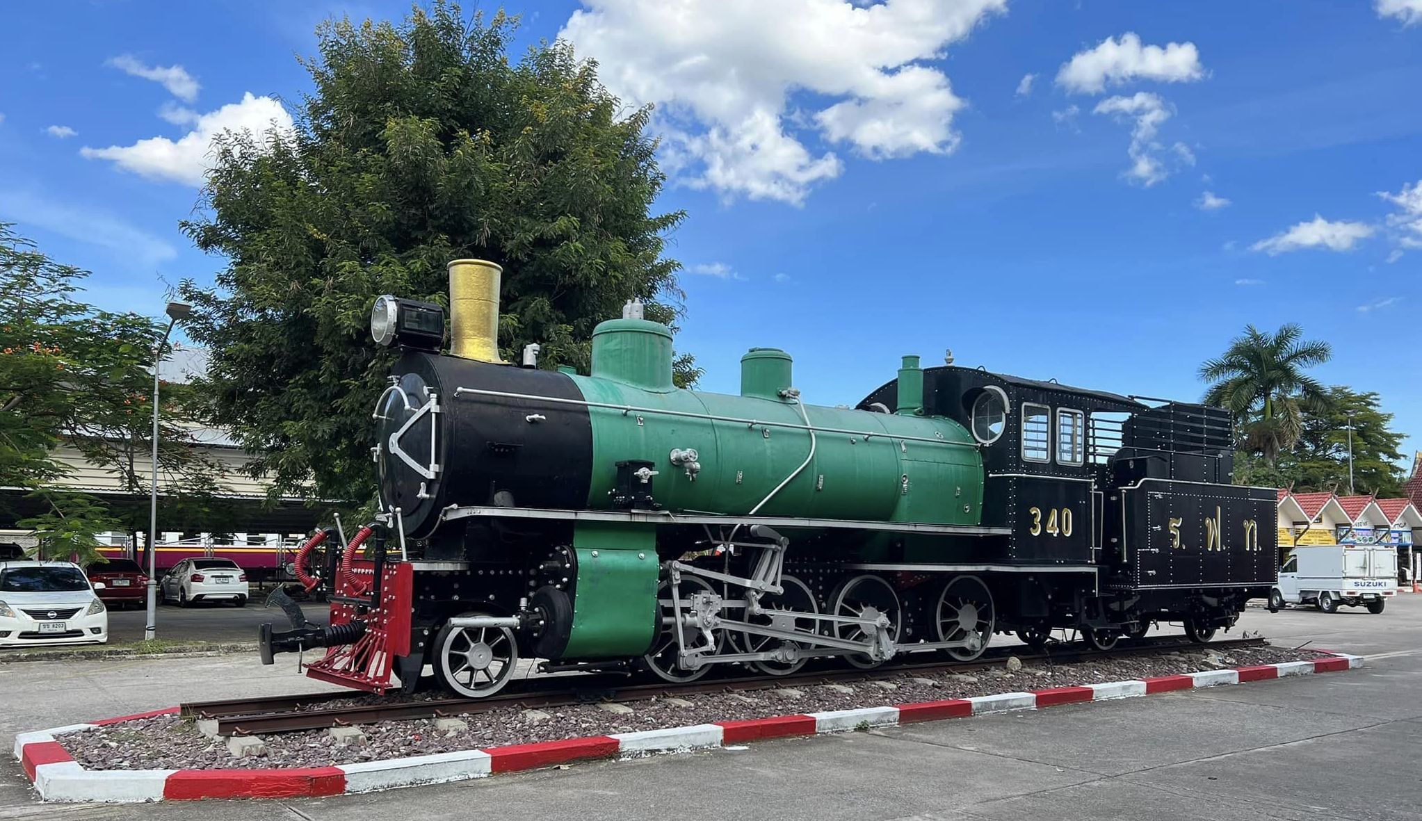 Old steam locomotive in Chiang Mai in northern Thailand