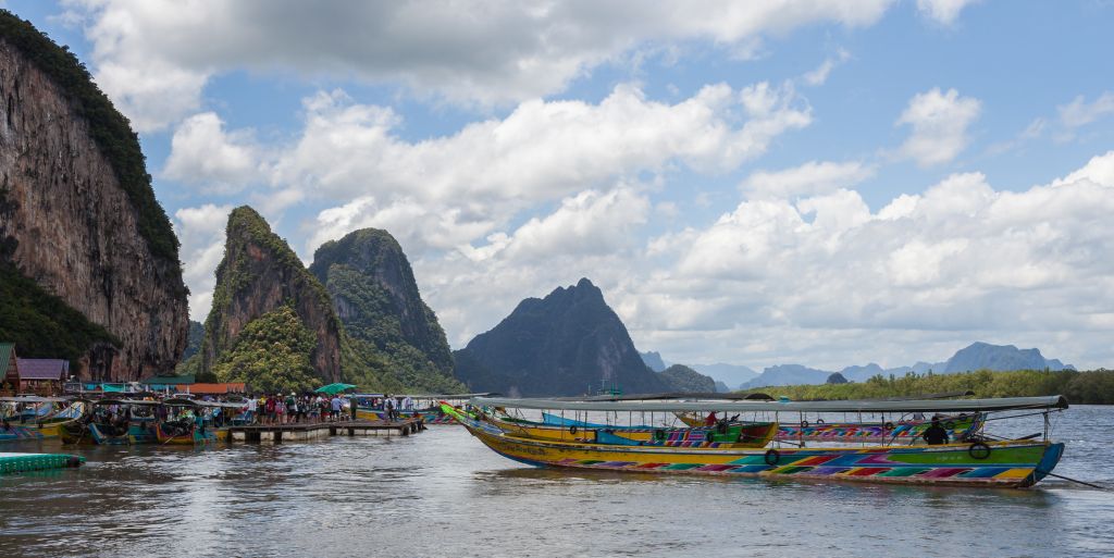 Moslem Village on Ko Panyi in Phang Nga Bay in Southern Thailand