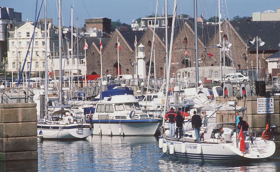 Marina at St Helier on the Channel Island of Jersey