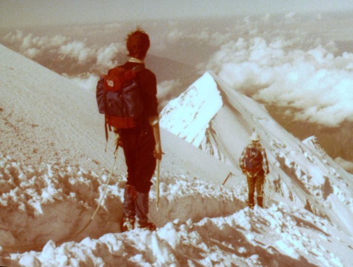 Descending from Mont Blanc